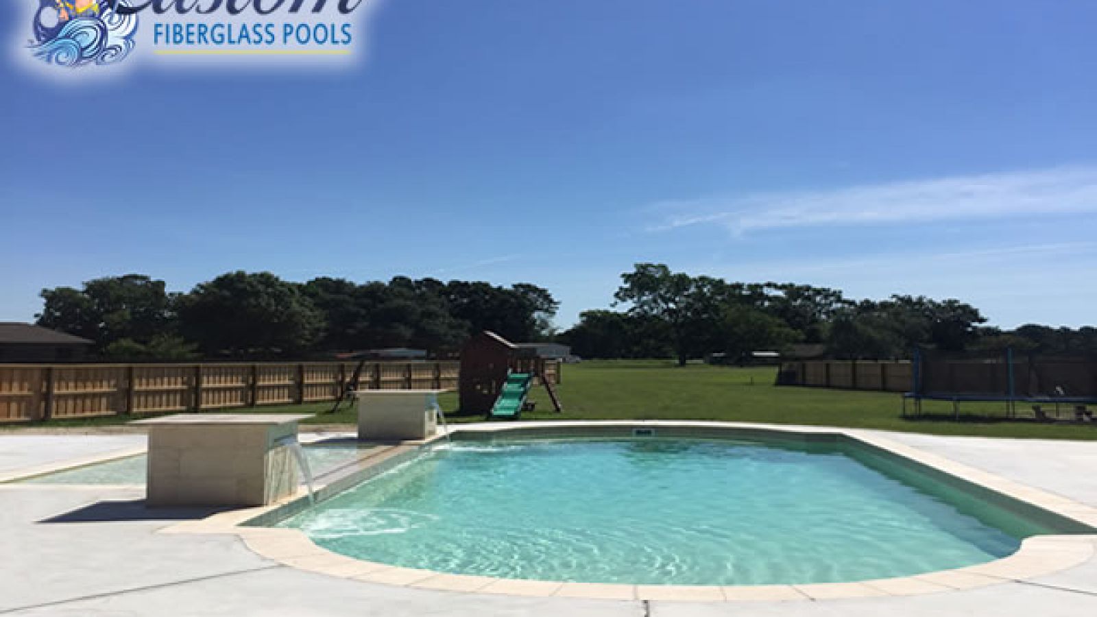 The Montego Bay Pool: Classic Design Meets Modern Luxury Montego Bay Roman Fiberglass Pool, a classic and luxurious addition to a Clarksville, TN backyard