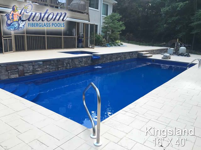 Kingsland Deep Fiberglass Pool, a spacious and elegant addition to a Clarksville, TN backyard