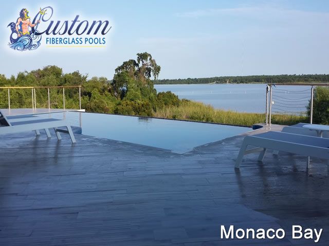 Monaco Bay Custom Fiberglass Pool, a sleek and spacious addition to a Clarksville, TN backyard