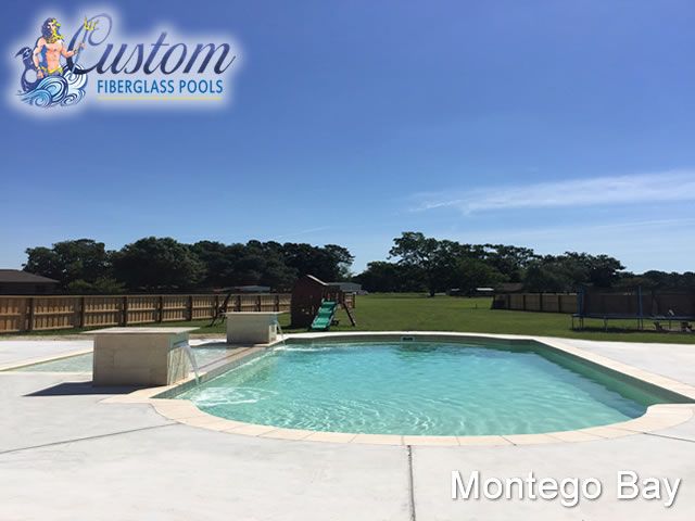 Montego Bay Roman Fiberglass Pool, a classic and luxurious addition to a Clarksville, TN backyard