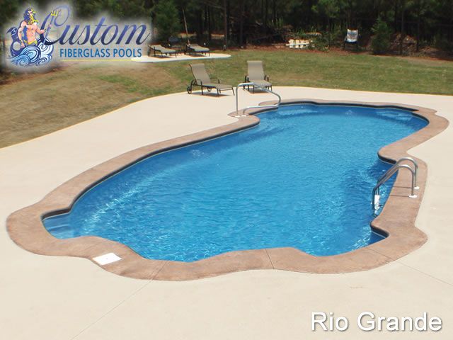 Rio Grande Large Fiberglass Pool, an expansive and luxurious addition to a Clarksville, TN backyard