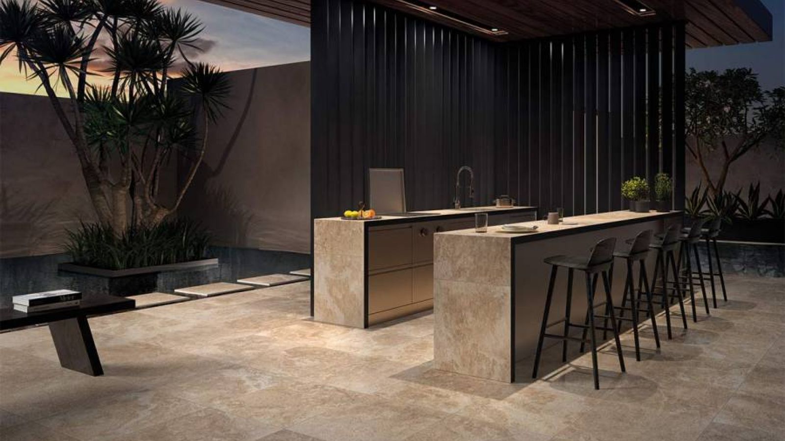 Frontier20 Travertine Look Porcelain Tiles at AR Stoneworks & Outdoor Living