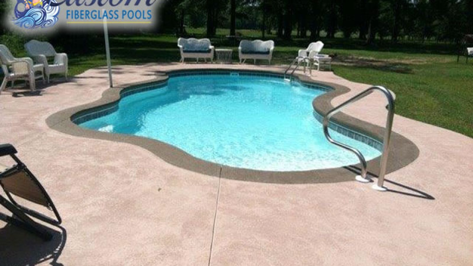 Laguna Fiberglass Pool enhancing outdoor gathering spaces at AR Stoneworks, Clarksville TN