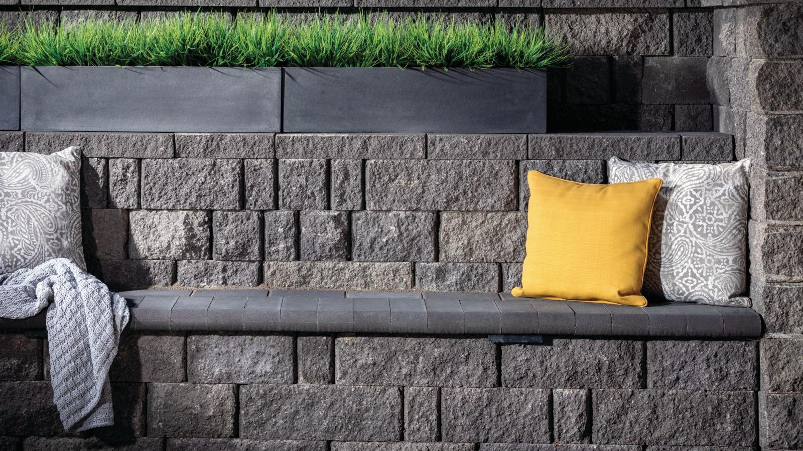 Highland Stone® retaining wall showcasing its intricate design and stability.