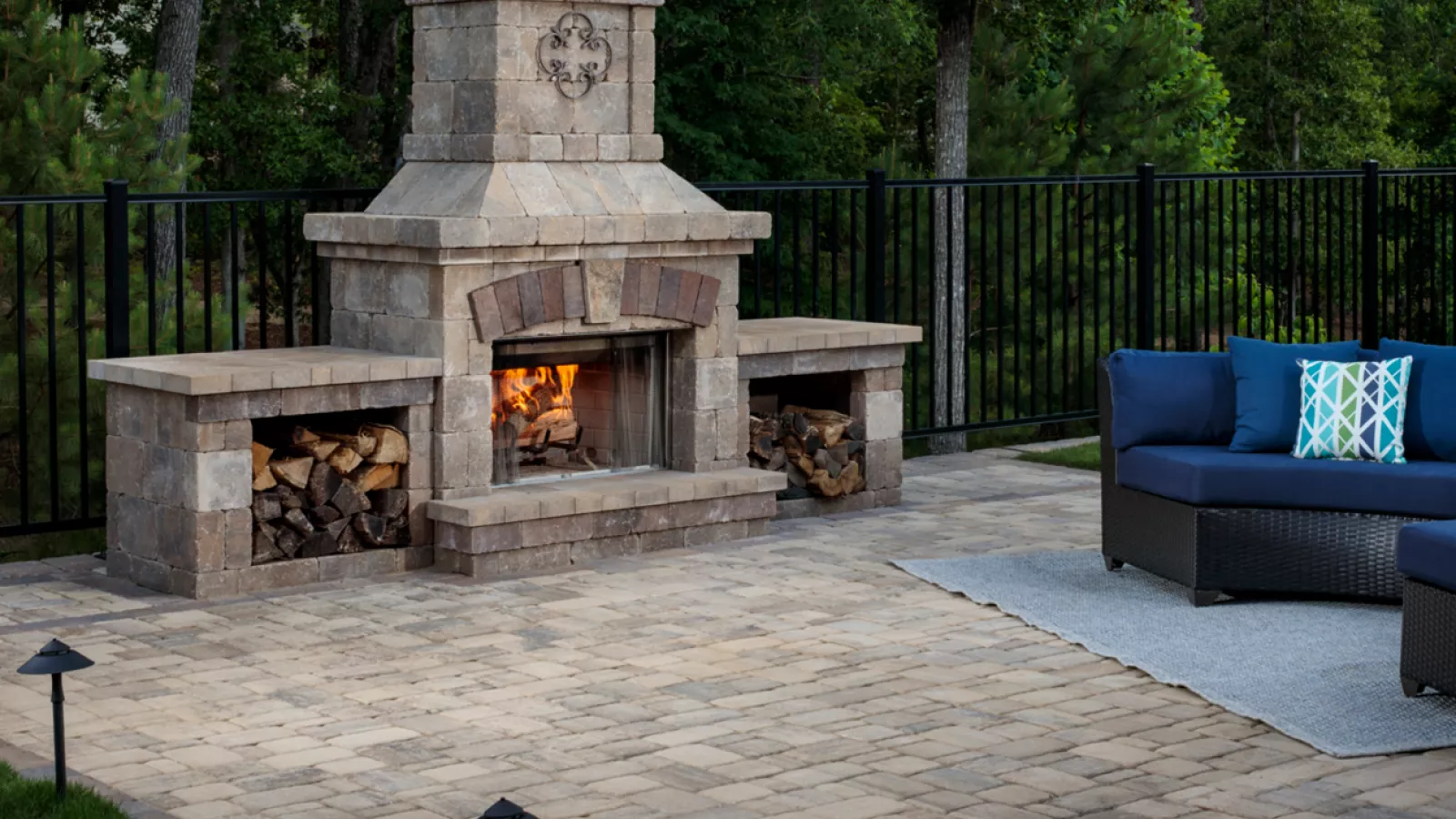 Brighton™ Series Outdoor Fireplace by AR Stoneworks