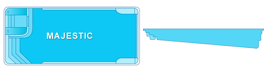 Majestic Fiberglass Pool with Spa creating a tranquil backyard oasis at AR Pools, Clarksville TN