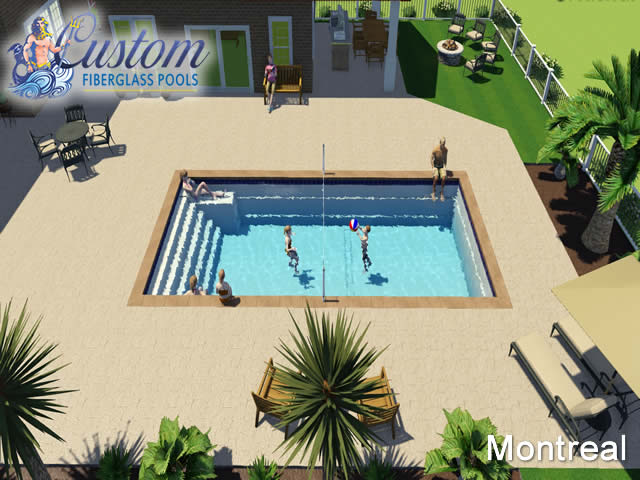 Montreal Sport Fiberglass Pool offering endless family fun in a Clarksville, TN backyard