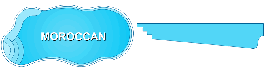 Moroccan Fiberglass Pool with elegant curves at AR Pools, Clarksville TN