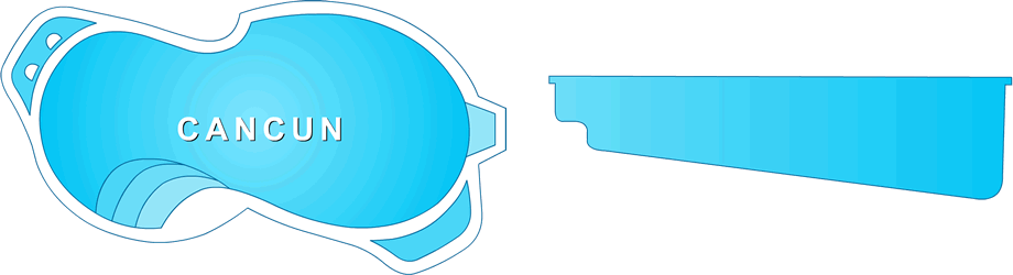 Cancun Freeform Fiberglass Pool, a unique and playful addition to a Clarksville, TN backyard