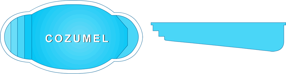 Cozumel Custom Fiberglass Pool, a stylish and fun addition to a Clarksville, TN backyard