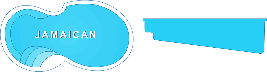 Jamaican Freeform Fiberglass Pool, a stylish and fun addition to small Clarksville, TN backyards