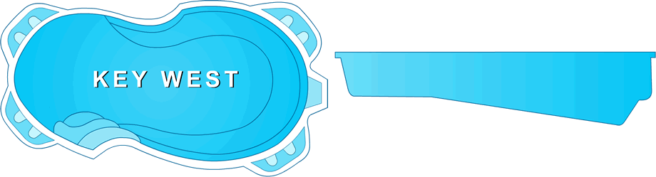 Key West Freeform Fiberglass Pool, a chic and spacious addition to a Clarksville, TN backyard