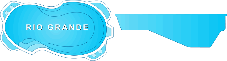 Rio Grande Large Fiberglass Pool, an expansive and luxurious addition to a Clarksville, TN backyard