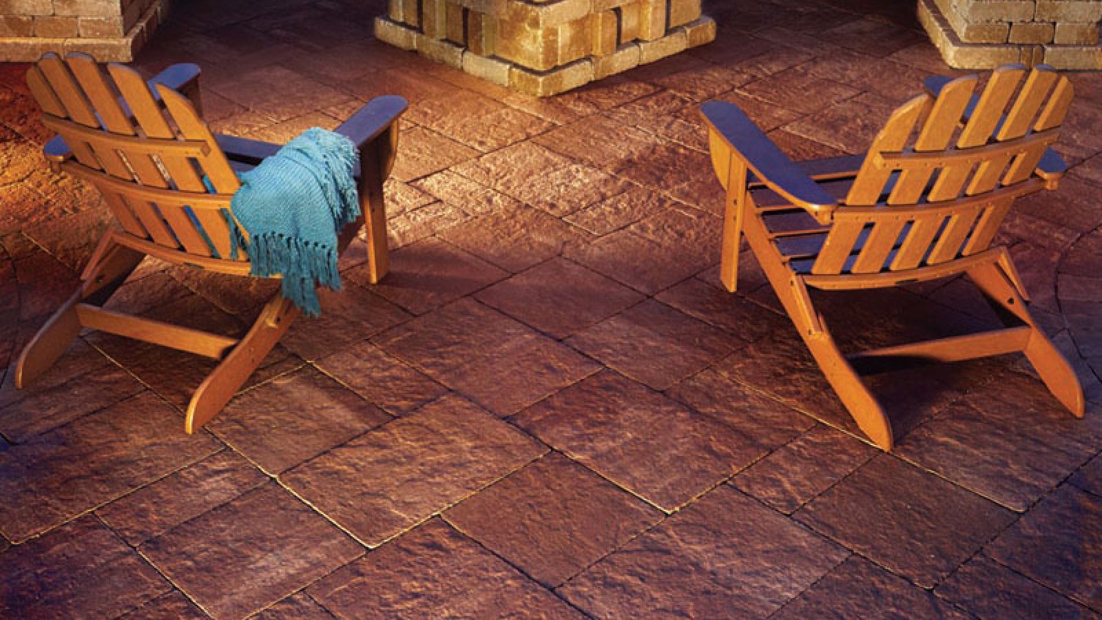 Capriana paving slabs by KeyStone Hardscapes, elegantly laid on a courtyard.