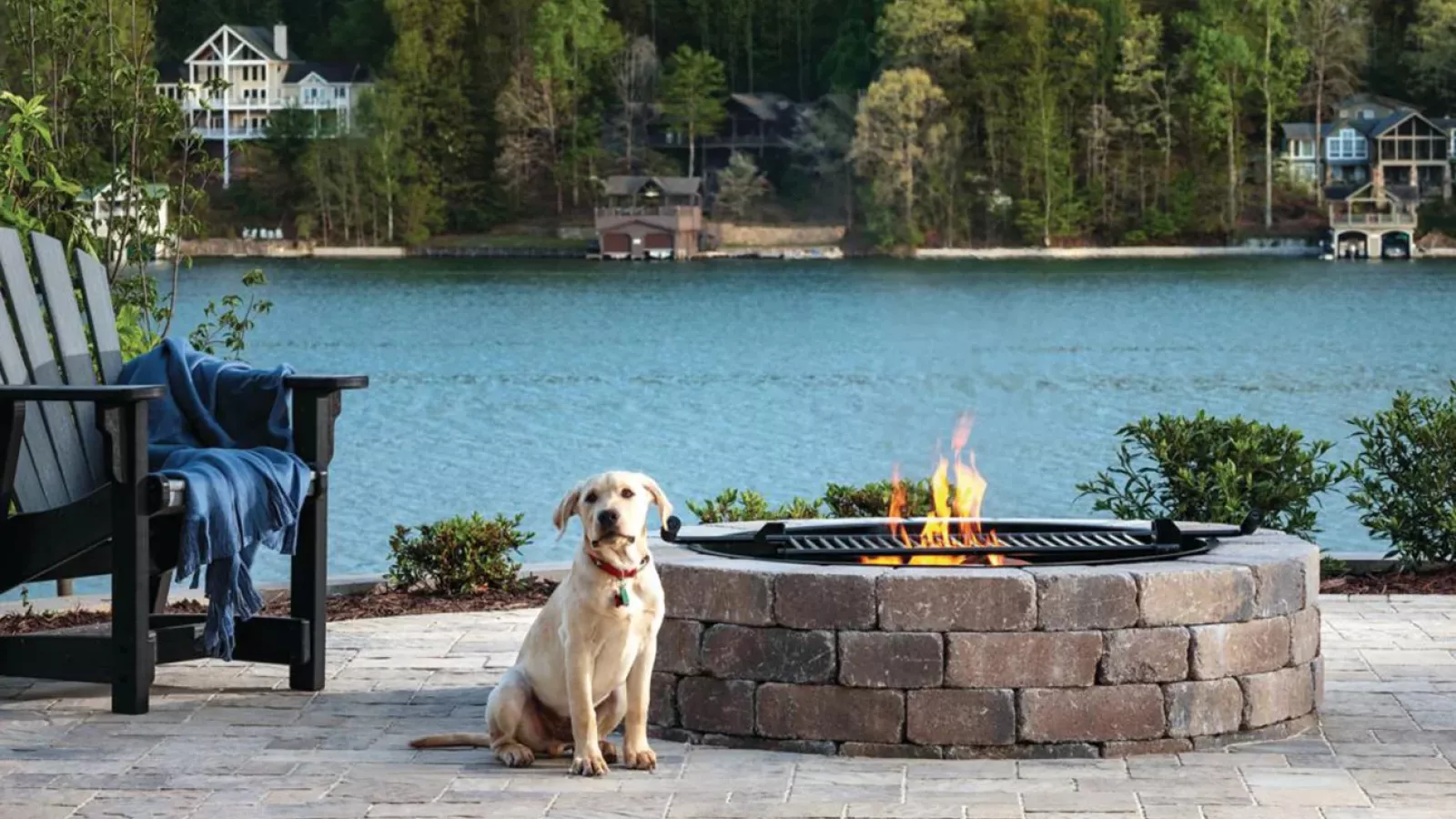Weston Stone™ Fire Pit Kit displayed at AR Pools