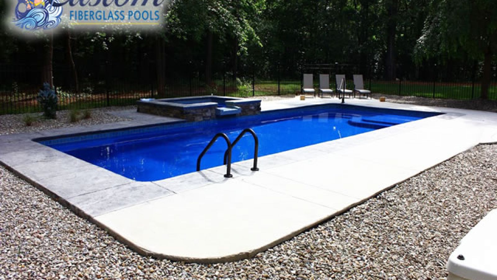 The Centennial Pool: Luxurious Summer Days Await Centennial Luxury Fiberglass Pool offering stylish summer enjoyment in Clarksville, TN
