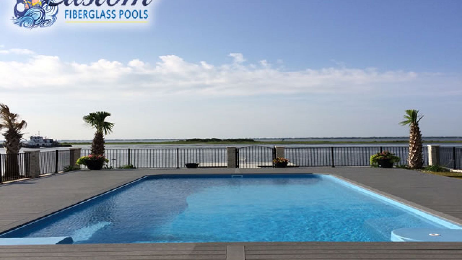 The Hampton Pool: Where Relaxation Meets Fun Hampton Party Fiberglass Pool enhancing backyard parties in Clarksville, TN