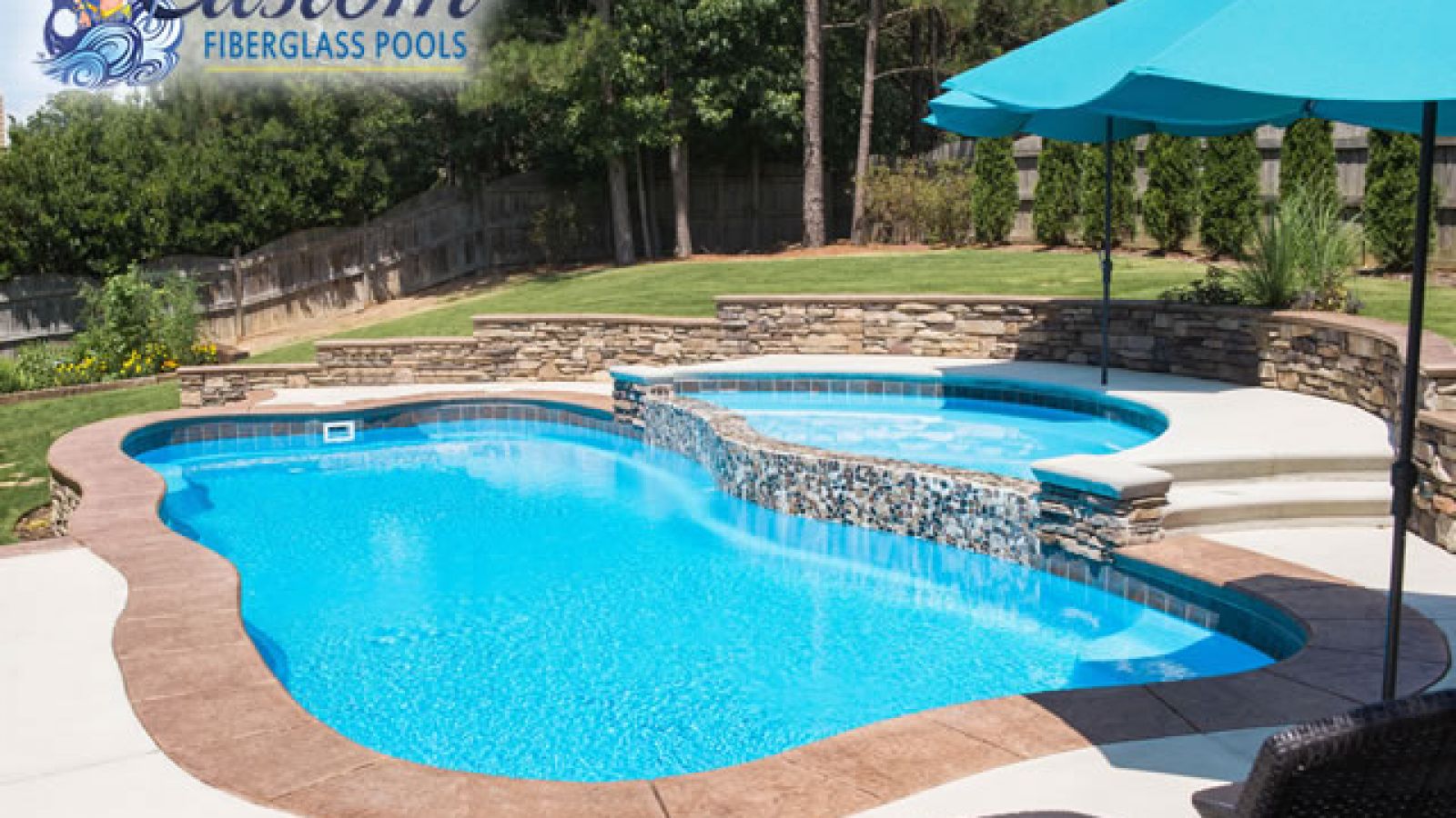 Tahiti Fiberglass Pool for family fun at AR Pools, Clarksville TN