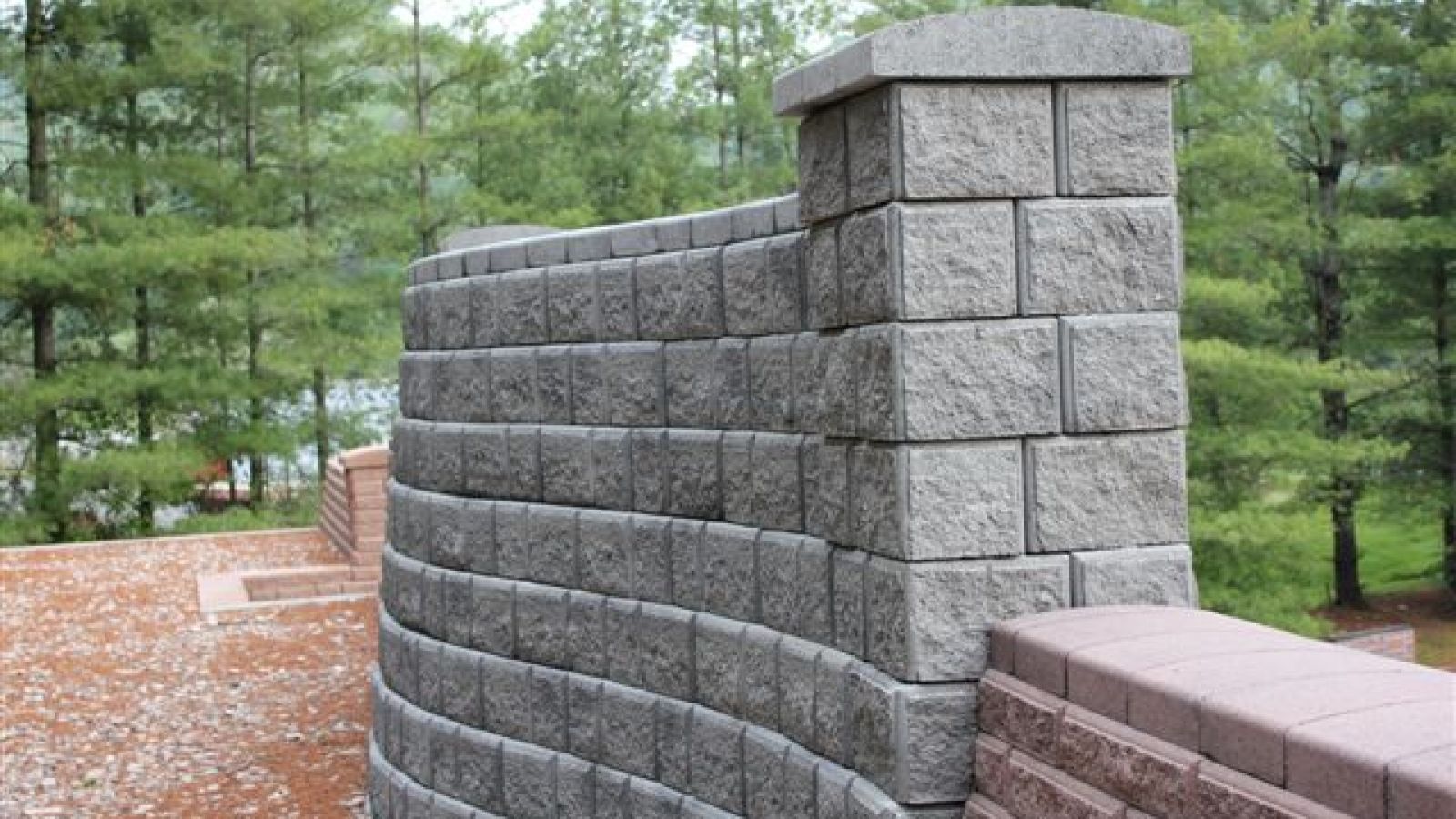 Column/Column Inset by EverLoc® Retaining Walls from AR Pools • Stoneworks & Outdoor Living